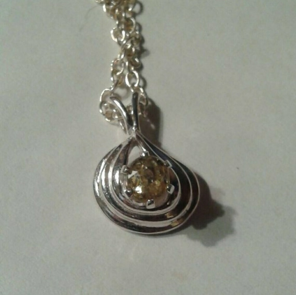 Natural Demantoid Garnet Sterling Silver Necklace